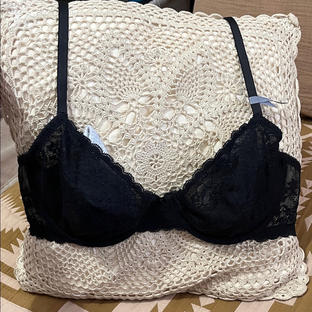 Aerie Black Lace Underwire Bra - Women Intimates & Sleepwear
